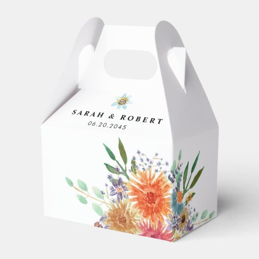 Elegantes Grün Wasserfarbenes Brautparty Geschenkschachtel (Vorderseite)