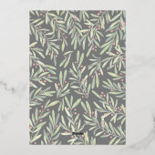 Elegantes Grün Weihnachts-Foto Folien Feiertagskarte (Rückseite)