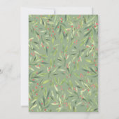 Elegantes Grün Weihnachts-Party Einladung (Rückseite)