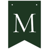 Elegantes Grün Weiß Frohe Weihnachten Wimpelkette (Erste Fahne)