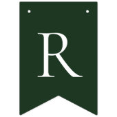 Elegantes Grün Weiß Frohe Weihnachten Wimpelkette (Dritte Fahne)