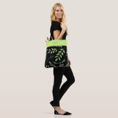 Elegantes Grünblätter-Muster Klassisch Trendig Tasche (Am Model)