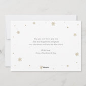 Elegantes Grünen Saison-Foto Feiertagskarte (Rückseite)