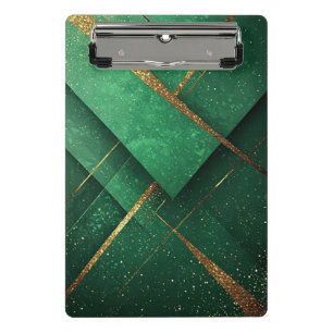 Elegantes grünes abstraktes chic Deskaccessoire Ge Mini Klemmbrett