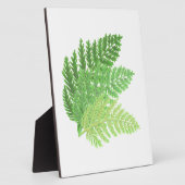 Elegantes grünes Aquarellenfarn-Waldland-Blätter Fotoplatte (Seite)