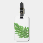 Elegantes grünes Aquarellenfarn-Waldland-Blätter Gepäckanhänger (Vorderseite vertikal)