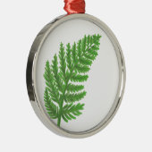 Elegantes grünes Aquarellenfarn-Waldland-Blätter Ornament Aus Metall (Rechts)