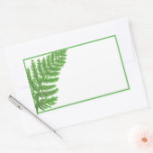 Elegantes grünes Aquarellenfarn-Waldland-Blätter Rechteckiger Aufkleber (Umschlag)