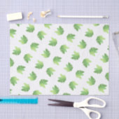 Elegantes grünes Aquarellenfarn-Waldland-Blätter Seidenpapier (Handwerk)