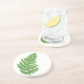 Elegantes grünes Aquarellenfarn-Waldland-Blätter Untersetzer (Seite)