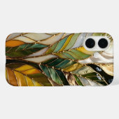 Elegantes grünes Blatt iPhone-Case Minimale Botani Case-Mate iPhone Hülle (Rückseite (Horizontal))