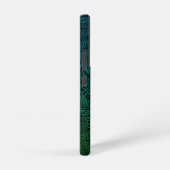 Elegantes grünes Boho-Botanik-Muster-Monogramm Samsung Galaxy Hülle (Rechte Seite)