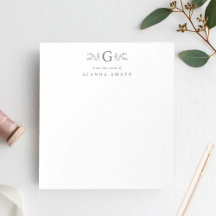 Elegantes grünes Botanisches Monogramm