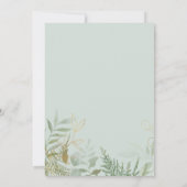 Elegantes Grünes Brautparty Sage Green Einladung (Rückseite)