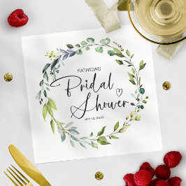 Elegantes Grünes Brautparty Serviette