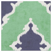 Elegantes, grünes Damast-Tribal Stoff (Nahaufnahme)
