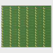Elegantes grünes Eid-Geschenkpapier Geschenkpapier (Flach)