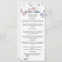 Elegantes Grünes Einfaches Hochzeitsmenü
