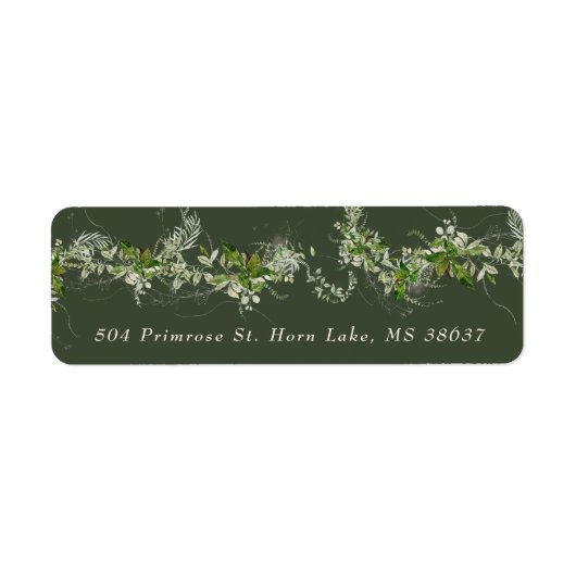 Elegantes grünes Eukalyptus-Hochzeitskuvert (Vorne)
