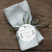 Elegantes grünes Eukalyptus Leaf Hochzeit im Herbs Geschenkanhänger