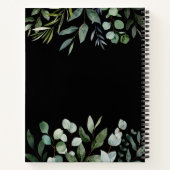 Elegantes Grünes Eukalyptus Personalisiertes Rezep Notizblock (Rückseite)