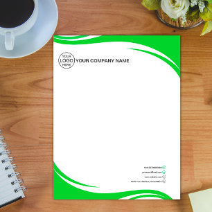 Elegantes grünes Firmenlogo Letterhead Briefbogen