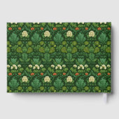 Elegantes grünes Floraldesign Gästebuch (Rückseite)