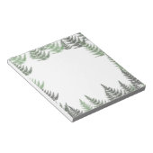 Elegantes grünes, florales Muster Notizblock (angewinkelt)