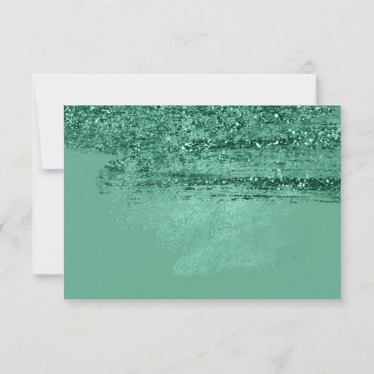 Elegantes grünes, florales Viktorianisches Brautpa Dankeskarte (Rückseite)