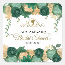 Elegantes grünes, florales Viktorianisches Brautpa