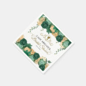 Elegantes grünes, florales Viktorianisches Brautpa Serviette (Ecke)