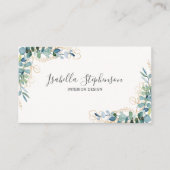 Elegantes grünes Gold Botanisches Leaf Visitenkarte (Vorderseite)