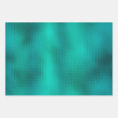 Elegantes grünes Gold Streifen Metallisches Gesche Geschenkpapier Set (Vorderseite 3)