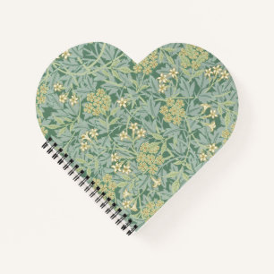 Elegantes grünes Jasmin-Blumenmuster Notizblock