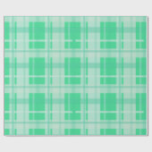 Elegantes grünes Kariertes Umschlagpapier Geschenkpapier (Flach)