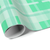 Elegantes grünes Kariertes Umschlagpapier Geschenkpapier (Rolleneckpunkt)