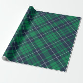 Elegantes grünes Karomuster Geschenkpapier (Ungerollt)