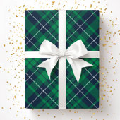 Elegantes grünes Karomuster Geschenkpapier