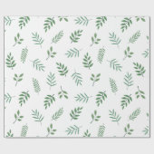 Elegantes grünes Leaf-Wrapping Paper zu White Geschenkpapier (Flach)