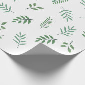 Elegantes grünes Leaf-Wrapping Paper zu White Geschenkpapier (Ecke)