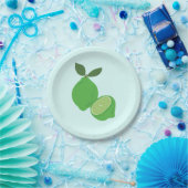 Elegantes grünes Limones Party Pappteller (Party)