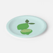 Elegantes grünes Limones Party Pappteller (Schrägansicht)