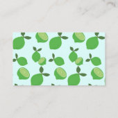 Elegantes grünes Limones Party Platzkarte (Rückseite)