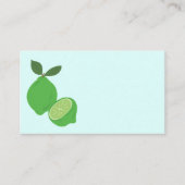 Elegantes grünes Limones Party Platzkarte (Vorderseite)
