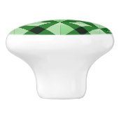 Elegantes grünes Muster Keramikknauf (Seitenansicht)