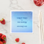 Elegantes grünes Rosa & Blues Sparkle Design Serviette (Beispiel)