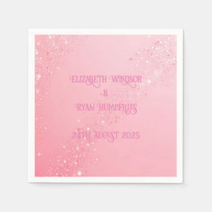 Elegantes grünes Rosa & Blues Sparkle Design Serviette