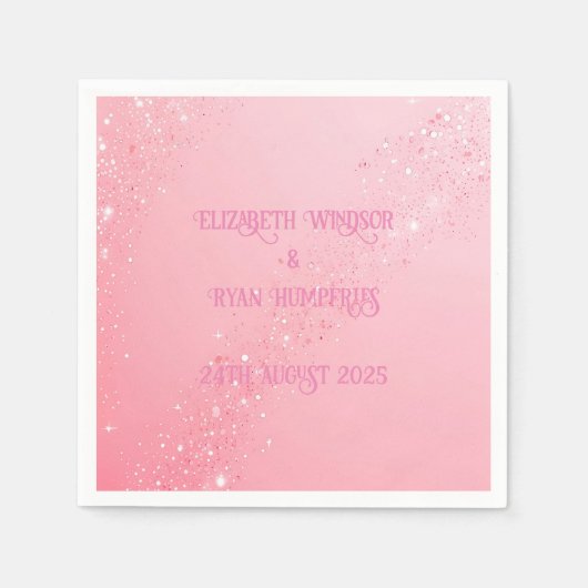 Elegantes grünes Rosa & Blues Sparkle Design Serviette (Vorderseite)