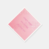 Elegantes grünes Rosa & Blues Sparkle Design Serviette (Ecke)