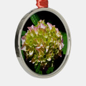 Elegantes, grünes, rosa grünes, blumengrünes Hydra Ornament Aus Metall (Rechts)